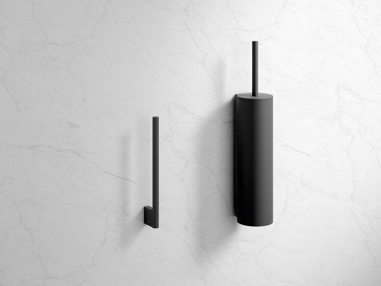 HEWI spare paper holder and brush set Spare paper holder and brush set in the color black