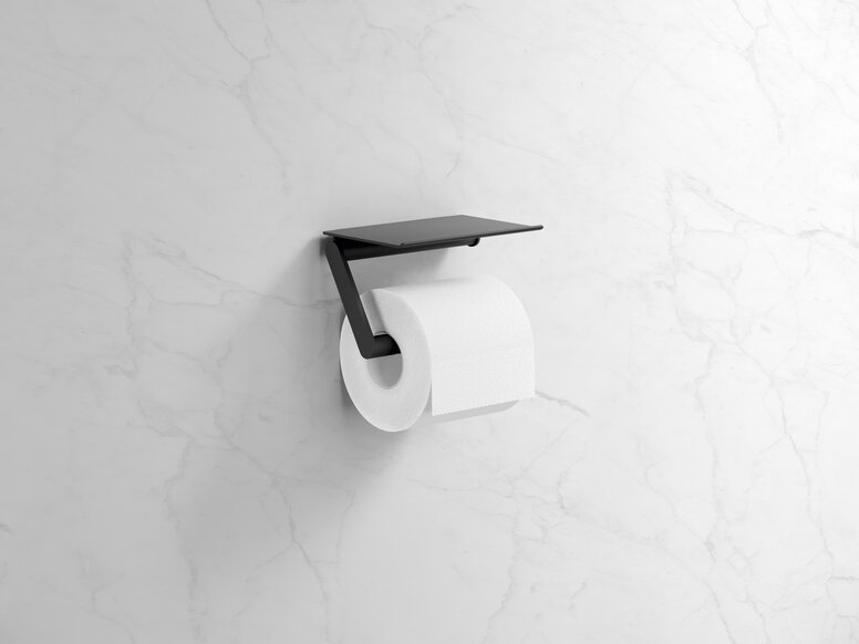 HEWI WC paper holder in black Toilet roll holder in the color black