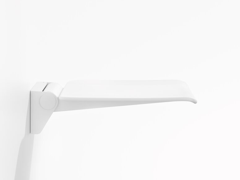 HEWI Klapstoel wit mat Plastic klapstoel in mat witte kleur