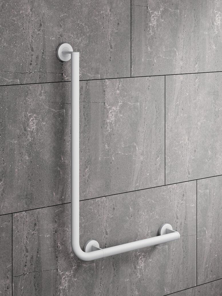 Schuine handgreep in de kleur wit