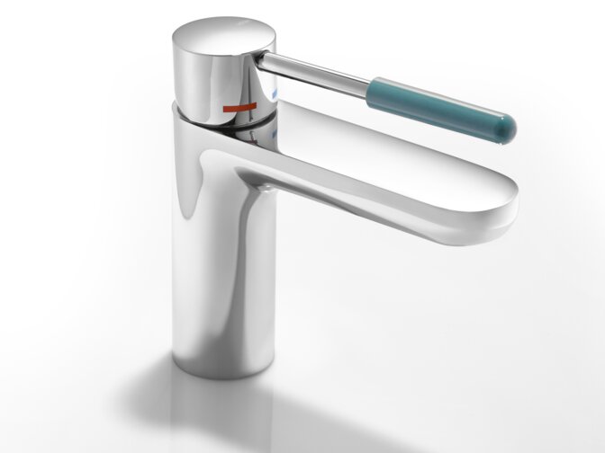 Single lever basin mixer AQ 800K aqua blue